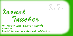 kornel taucher business card
